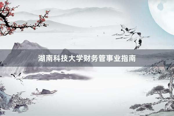湖南科技大学财务管事业指南